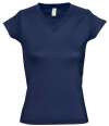 11388 Moon SOL'S Ladies Moon V Neck T-Shirt French Navy colour image